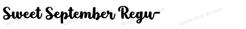 Sweet September Regu字体转换